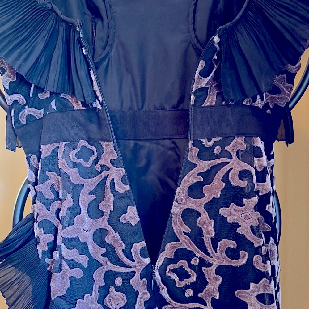 STEVIE MAY ASOS Velvet Applique Mesh Mini Dress - Picture 13 of 13